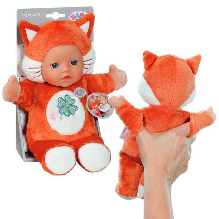 Poupon - BABY BORN - Poupon Renard - Petites oreilles douces et poches pour les doigts - 26 cm - Nouveau-né