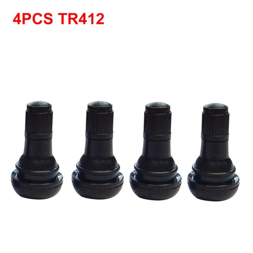 4pcs Black Car Vacuum Tire Valve TR412/TR413/TR414 Wheel Valves Tubeless Tyre Valve