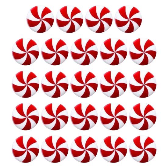 Yousheng 10/20/24Pcs Cabinet Door Knob Cover Christmas Peppermint Candy Drawer Closet Dresser Wardrobe Door Pull Handle Decoration Cover