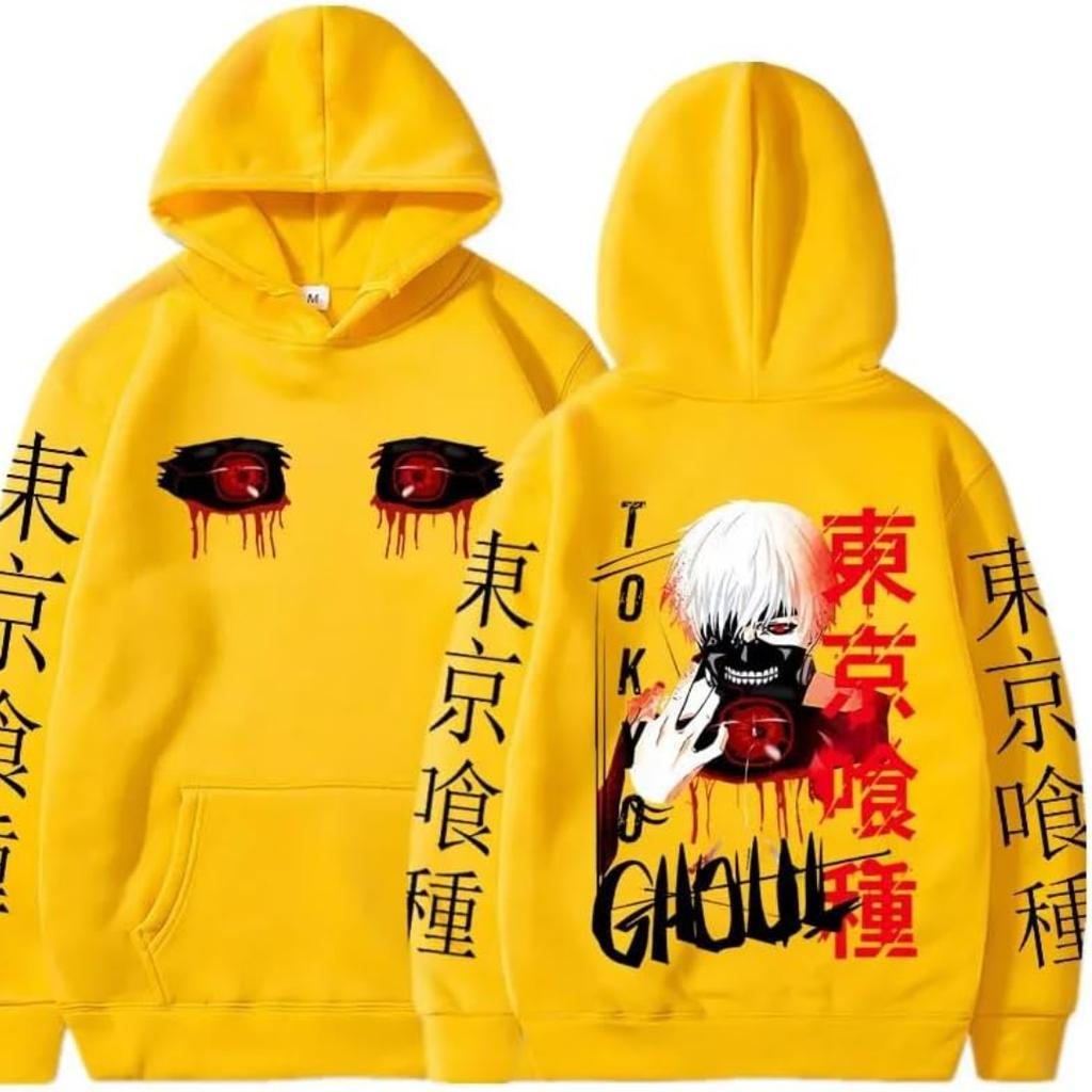 2024 new Anime Tokyo Ghoul Hoodie Cool Kaneki Ken Eyes Print Sweatshirt Men Women Casual Oversized Hoodies Harajuku Streetwear