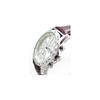 Seiko Chronograph SND363P1-DB White Dial Deep Brown Leather Strap Watch