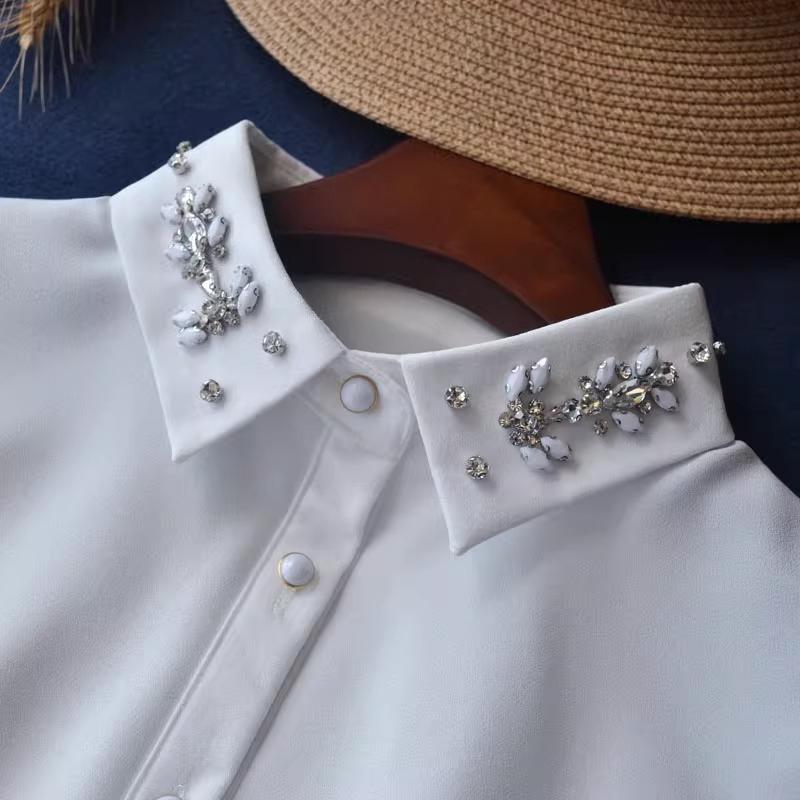 Women's Fashion Half Shirt Fake Collar Removable Lapel Neckwear Shirt Detachable Collar Sweater Shirt Neck False Collars
