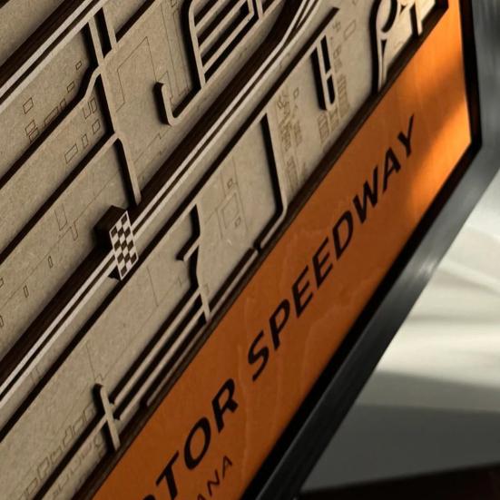 Компоновка трассы Motor Speedway 3D из дерева, орнамент для трассы Indianapolis Speedway, настенное искусство для домашнего офиса, любителей гонок
