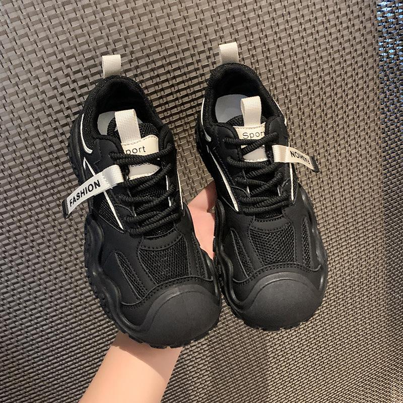 Casual Big Head Ugly Cute Dad Shoes Girl 2025 Autumn Mesh Breathable Thin Muffin Thick Sole Retro Sports Shoes