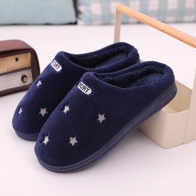 Cozy And Comfy Couple Winter Slippers With Plush Furry Interior For Home Relaxation