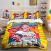 Pop Art Style Soccer Player Illustration Bedding Set (1 duvet cover, 2 pillowcases, duvet not included) sofas