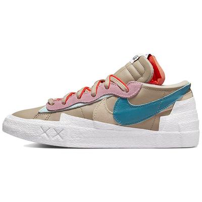 KAWS x sacai x Blazer Low Reed Унисекс Кроссовки Коричневый Ярко-еловый Белый DM7901-200