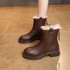 New Snow Boots, Women's Shoes, Fleece and Thickened  Thick-soled Ankle Boots, Anti-slip Cotton Shoes