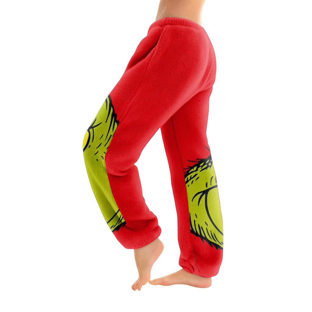 Women's Solid Color Trousers With Cuffs Casual Pants And Pajama Pants