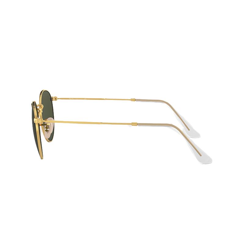 Винтажные круглые очки RayBan с зелеными линзами, круглые металлические солнцезащитные очки