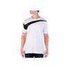 Nike Спортивная футболка унисекс с короткими рукавами и круглым вырезом Swoosh, белая 856490-100