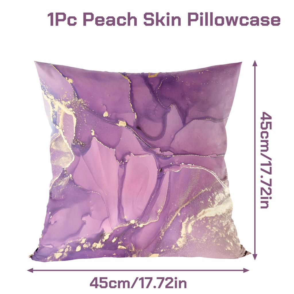 Marble Pattern Nordic Geometric Decorative Pillowcase Peach Velvet Microfiber Pillow Cushion Cover For Car Home Living Room