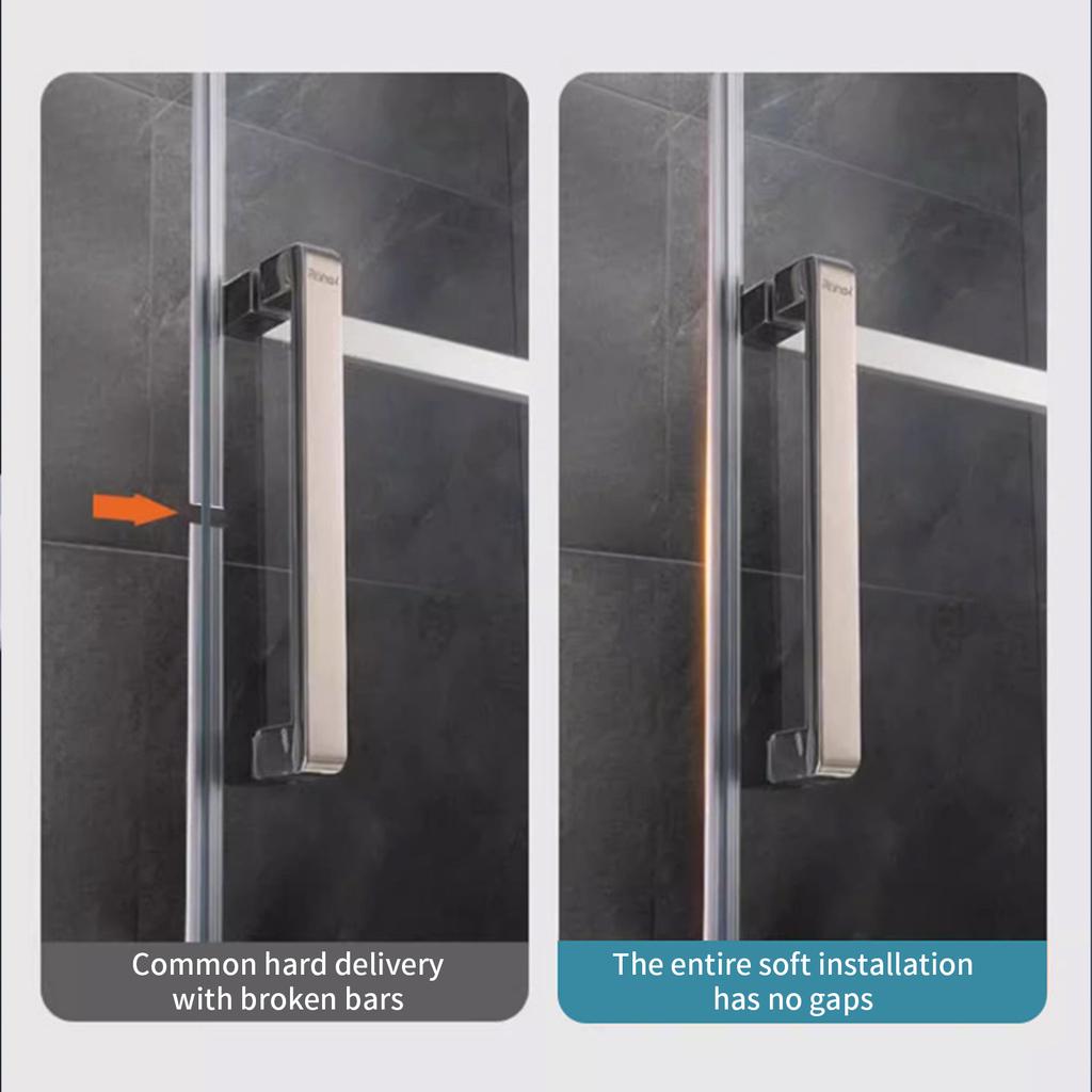 H-образные уплотнительные полосы для стеклянной двери ванной комнаты, водонепроницаемые, изготовлены из прочного силикона для предотвращения протечек и легкой установки.