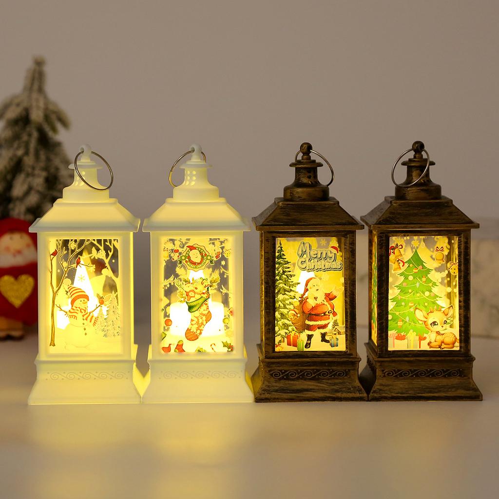 Рождественские украшения Старик Рождественская елка Снеговик Рождественский чулок Огни Сцена Макет Реквизит Украшения для рук