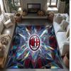Фланелевый ковер с принтом AC Milan, нескользящий, мягкий, из полиэстера, для пола, декоративный коврик для спальни, гостиной, дивана, игровой комнаты, домашний декор