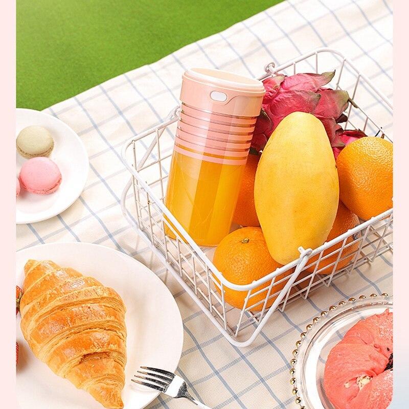 Portable Blender Mini Blender Personal Small Blender Smoothie USB Juicer Cutter | Juillers (Pink)