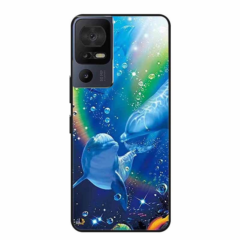 Чехол для телефона TCL 40 SE 40SE Coque Черный Силиконовый Мягкий Задний Чехол-Крышка Для TCL 40 SE Чехол Funda Для TCL40SE Capa 6.75" Оболочка