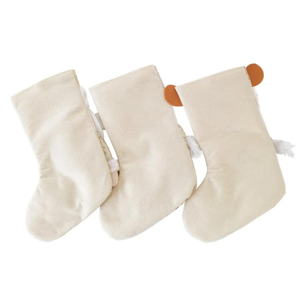 New Christmas Stockings, Santa Claus Velvet, Snowman, Reindeer, Fireplace Decorations, Holiday Gifts