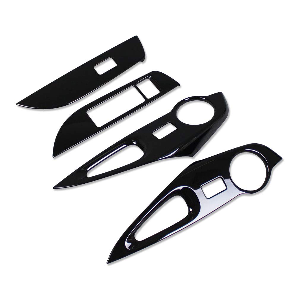 RUIQ Toyota Corolla Sport 210 Series and Interior Door Window Button Switch Panel Covers and Garnishes (2018 Later) (Piano Black)