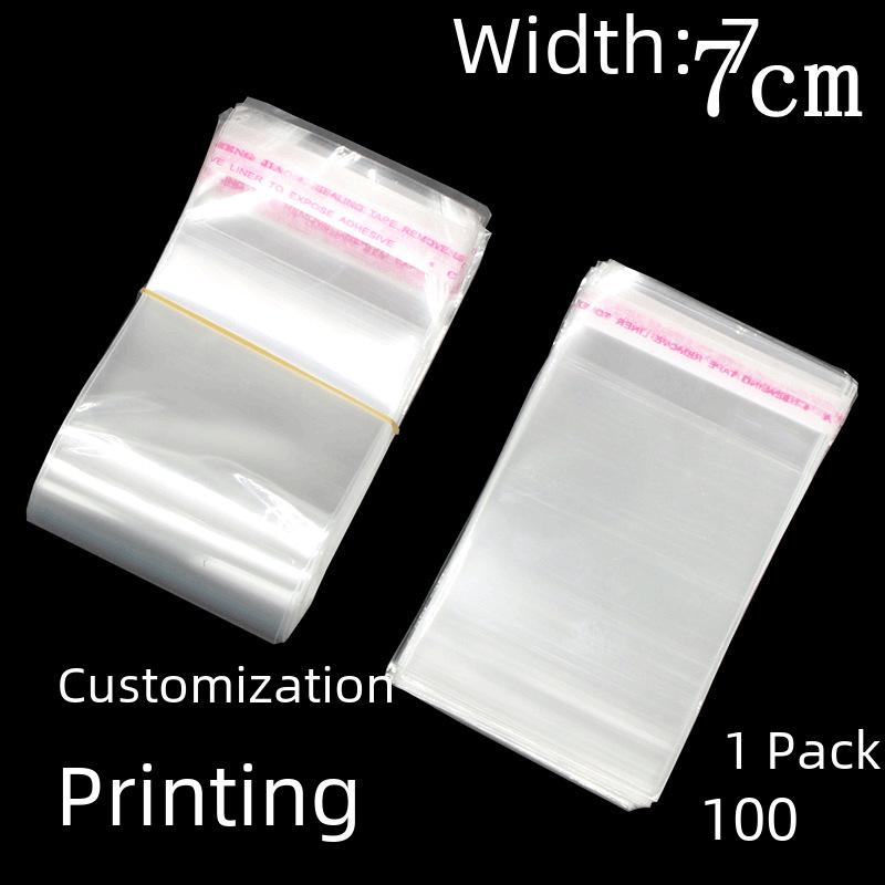 7cm Wide Transparent OPP Self-Adhesive Jewelry & Hairband Packaging Bag