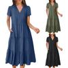 Женские летние платья Свободные сарафаны Платье с карманами