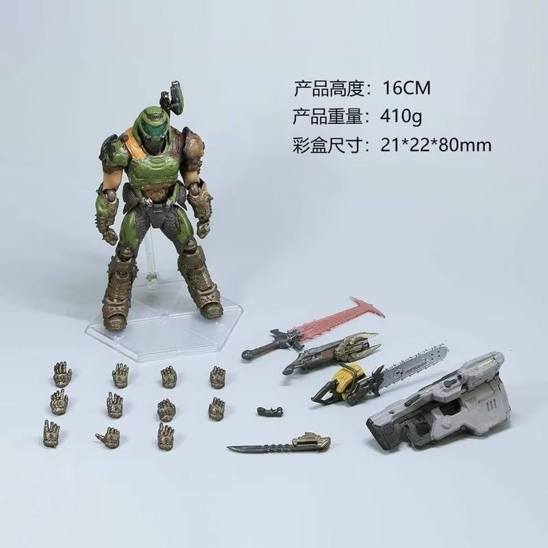 Аниме Doom Figma Doom Eternal SP-140 Фигурки Действия Модель с Подвижными Суставами Настольное Украшение Коллекционная Модель Статуэтка Игрушка Подарки