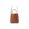 Chloe Sense Embroidered Logo Adjustable Shoulder Strap Shiny Calfskin Tote Bag Shopping Handbag Crossbody Mini Women tote Brown CHC23-UP873I10-247