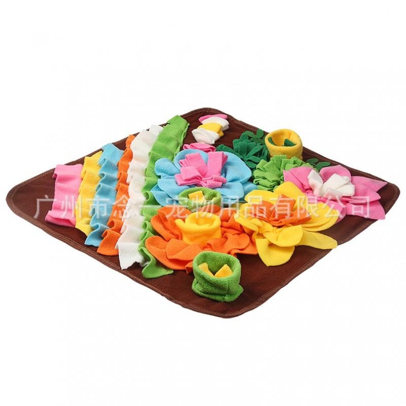 Slow Feeder Snuffle Mat Dogs - Plush Garden Design Scent Tracking Toy Mental Stimulation Dental Care