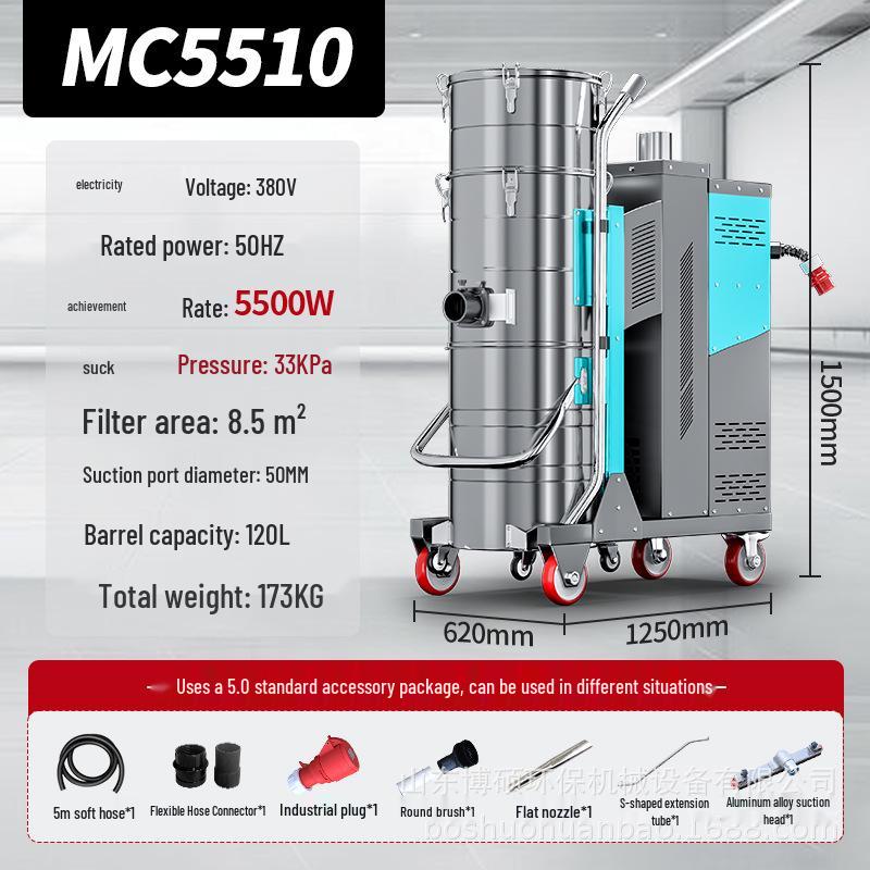 BoShuo Heavy-Duty Industrial Vacuum Cleaner, High-Power High-Suction for Debris and Dust in Workshops