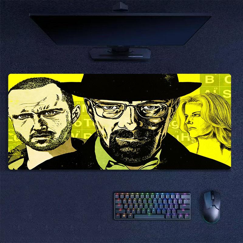Breaking Bad Mouse Pad, Large Gaming Desk Mat, Non-slip XXL Mousepad for Laptop & Tablet, Mini PC Playmat with Stitched Edges