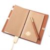 A6 Faux Leather French Fold Redwood Pen Light Guofeng Loose-Leaf Notebook 100 Sheets Business Gift Box Set Custom Strap