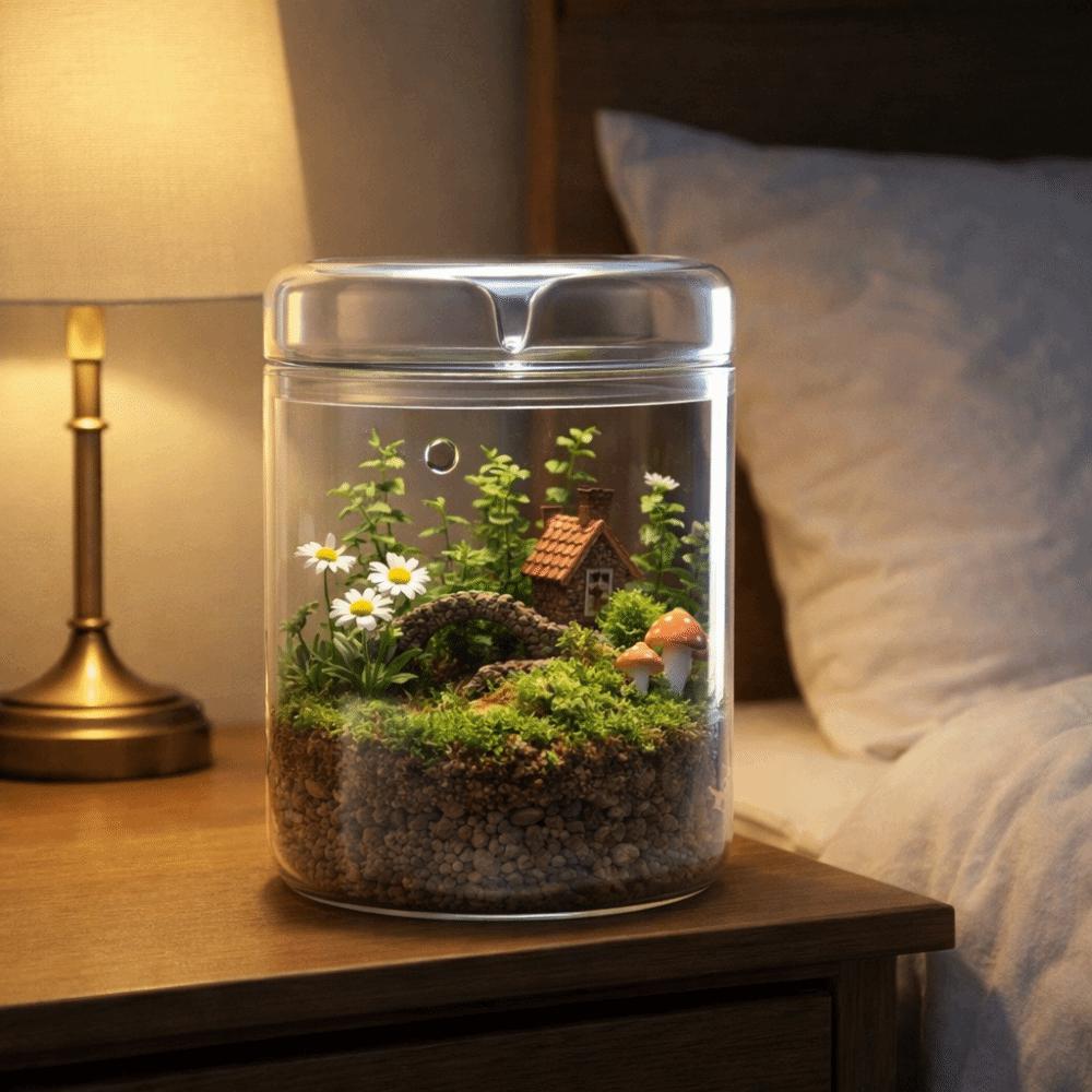 Transparent Desktop Glass Vase Cylinder Micro Landscape Moss Plant Pots Bonsai Display