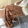 Мужские коричневые мешковатые японские брюки Y2K, большие вельветовые свободные брюки карго с широкими штанинами, повседневные спортивные штаны в корейском стиле, уличная одежда