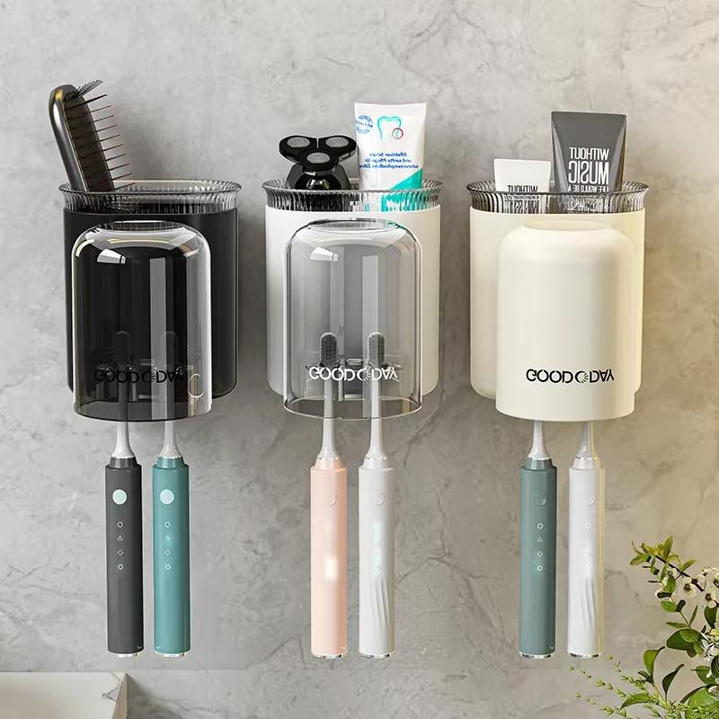 1 комплект держатель для зубных щеток для мытья стаканов настенное хранение зубной пасты многофункциональная стойка для хранения принадлежностей для ванной комнаты