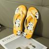 New Simple Home Casual Breathable Women's Flip-flops Cute Cartoon Non-slip Thick-soled Fashionable Beach Slippers