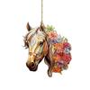 Лошадь Рождественское Украшение 2D Акриловая Лошадь Подвеска для Зеркала Заднего Вида Автомобиля Лошадь Подарки для Женщин Любителей Лошадей