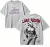 Подарочная футболка Zara Larsson Мужская Женская Харадзюку Оверсайз Унисекс Короткий рукав Уличная одежда высокое качество Для пар горячий продукт Удобная