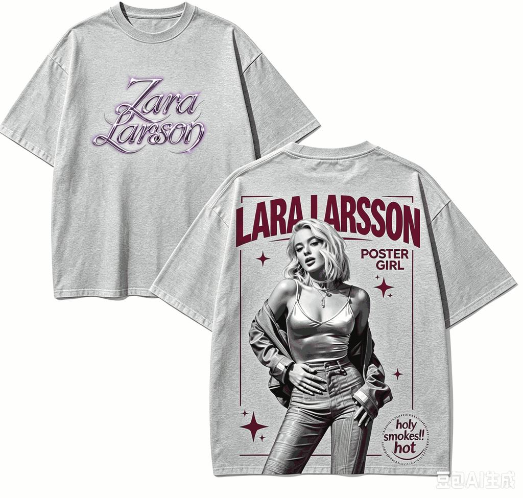 Подарочная футболка Zara Larsson Мужская Женская Харадзюку Оверсайз Унисекс Короткий рукав Уличная одежда высокое качество Для пар горячий продукт Удобная