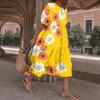 New Summer Models For Ebay Independent Station Fashion Medium-Sleeved Loose Women'S Dress