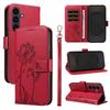 For Samsung Galaxy S25 FE Leather Wallet Case with Strap Dandelion Imprint Phone Stand Cover