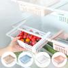 Telescopic Refrigerator Storage Basket, Home Storage Box, Egg Storage and Organizing Box, Refrigerator Shelf