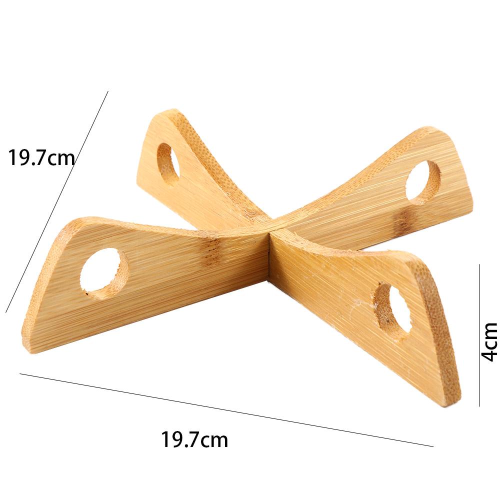 Kitchen Home Detachable Heat Resistant Bamboo Cooling Rack Pan Stand Placemat Pot Trivet
