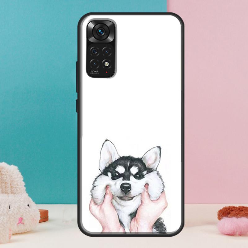 Чехол для телефона Xiaomi Redmi Note 14 13 12 Pro 11 9 10 9S 10S 11S 12S Redmi 14C 13C 10C 12C с изображением собаки Сибирский Хаски