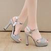 New Fish Mouth High-heeled Sandals Are Fashionable and Versatile, Sexy Summer Thin Heel Water Platform Women's Shoes