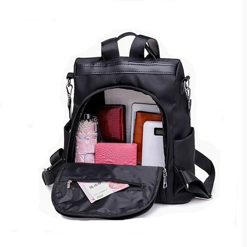 NEW Women's Anti-theft Backpack Fashion Simple Solid Color School Bag Oxford Cloth Shoulder Bag CLE