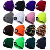 Hiking LED Light Unisex Outdoor Cycling Knitted Hat Winter Elastic Beanie