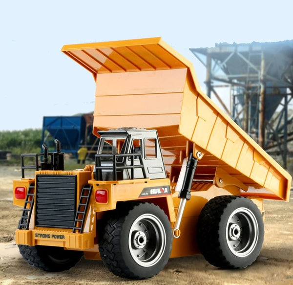 Huina 1534 Радиоуправляемый грузовик тягач 1/18 9-канальный 2,4G Пульт управления Самосвалы Электрическая инженерная погрузочная машина Модель Игрушки для мальчиков Подарки