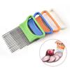Food Slice Assistant Vegetable Holder Stainless Steel Onion Cutter Onion Fork Fruit Vegetables Cutter Slicer Tomato Cutter Knife
