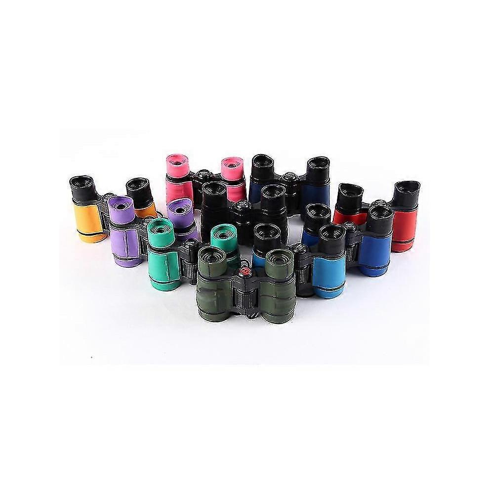 (Red) Telescope Rubber 4x30 Plastic Children Binoculars Pocket Size Telescope Maginification Compatible