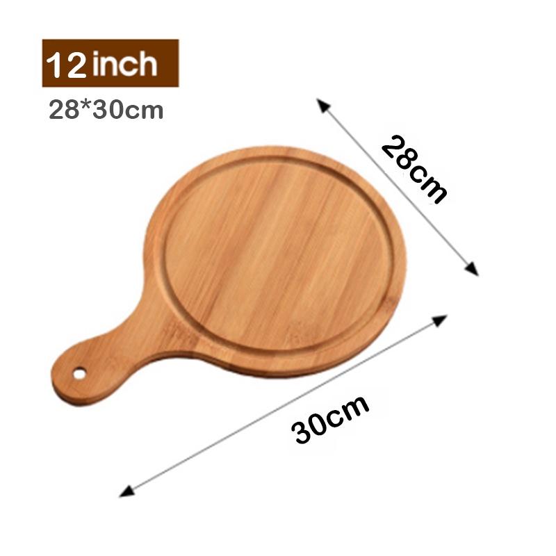 1 шт. деревянная круглая доска для пиццы с ручным противнем для выпечки, разделочная доска из камня для пиццы, форма для выпечки пиццы, торта, полезные кухонные гаджеты